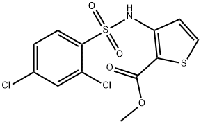 METHYL 3-(((2,4-DICHLOROPHENYL)SULFONYL)AMINO)THIOPHENE-2-CARBOXYLATE Struktur