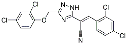 2-(3-[(2,4-DICHLOROPHENOXY)METHYL]-1H-1,2,4-TRIAZOL-5-YL)-3-(2,4-DICHLOROPHENYL)ACRYLONITRILE Struktur