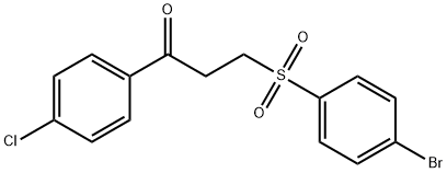 3-[(4-BROMOPHENYL)SULFONYL]-1-(4-CHLOROPHENYL)-1-PROPANONE Struktur