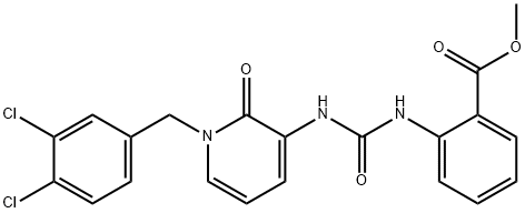 METHYL 2-[(([1-(3,4-DICHLOROBENZYL)-2-OXO-1,2-DIHYDRO-3-PYRIDINYL]AMINO)CARBONYL)AMINO]BENZENECARBOXYLATE Struktur