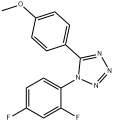 1-(2,4-DIFLUOROPHENYL)-5-(4-METHOXYPHENYL)-1H-1,2,3,4-TETRAAZOLE Struktur