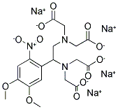 1-(2-NITRO-4,5-DIMETHOXYPHENYL)-1,2-DIAMINOETHANE-N,N,N',N'-TETRAACETIC ACID, 4NA Struktur