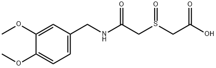 2-((2-[(3,4-DIMETHOXYBENZYL)AMINO]-2-OXOETHYL)SULFINYL)ACETIC ACID Struktur