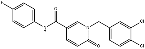 1-(3,4-DICHLOROBENZYL)-N-(4-FLUOROPHENYL)-6-OXO-1,6-DIHYDRO-3-PYRIDINECARBOXAMIDE Struktur