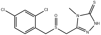 5-([(2,4-DICHLOROBENZYL)SULFINYL]METHYL)-4-METHYL-4H-1,2,4-TRIAZOL-3-YLHYDROSULFIDE Struktur