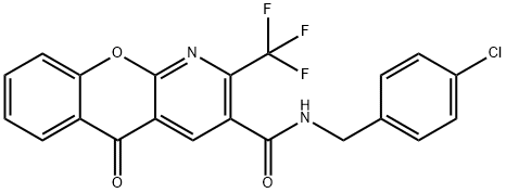 N-(4-CHLOROBENZYL)-5-OXO-2-(TRIFLUOROMETHYL)-5H-CHROMENO[2,3-B]PYRIDINE-3-CARBOXAMIDE Structure