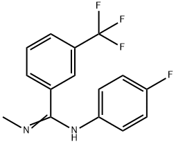 N-(4-FLUOROPHENYL)-N'-METHYL-3-(TRIFLUOROMETHYL)BENZENECARBOXIMIDAMIDE Struktur