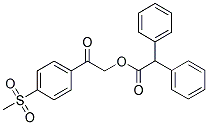 DIPHENYLACETIC ACID, [4-(METHYLSULPHONYL)BENZOYL]METHYL ESTER Struktur