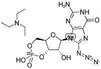 8-AZIDO CGMP 32P TRIETHYLAMMONIUM SALT Struktur