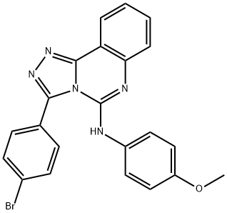 3-(4-BROMOPHENYL)-N-(4-METHOXYPHENYL)[1,2,4]TRIAZOLO[4,3-C]QUINAZOLIN-5-AMINE Struktur