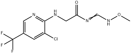 2-([3-CHLORO-5-(TRIFLUOROMETHYL)-2-PYRIDINYL]AMINO)-N-[(METHOXYIMINO)METHYL]ACETAMIDE Struktur