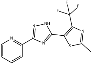 2-(5-[2-METHYL-4-(TRIFLUOROMETHYL)-1,3-THIAZOL-5-YL]-4H-1,2,4-TRIAZOL-3-YL)PYRIDINE Struktur