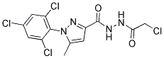 N'3-(2-CHLOROACETYL)-5-METHYL-1-(2,4,6-TRICHLOROPHENYL)-1H-PYRAZOLE-3-CARBOHYDRAZIDE Struktur