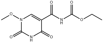 ETHYL N-[(1-METHOXY-2,4-DIOXO-1,2,3,4-TETRAHYDRO-5-PYRIMIDINYL)CARBONYL]CARBAMATE Struktur