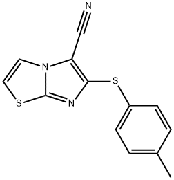 6-[(4-METHYLPHENYL)SULFANYL]IMIDAZO[2,1-B][1,3]THIAZOLE-5-CARBONITRILE Struktur