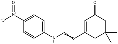 5,5-DIMETHYL-3-[2-(4-NITROANILINO)VINYL]-2-CYCLOHEXEN-1-ONE Struktur