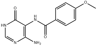 N-(4-AMINO-6-OXO-1,6-DIHYDRO-5-PYRIMIDINYL)-4-METHOXYBENZAMIDE Struktur