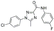 1-(4-CHLOROPHENYL)-N-(4-FLUOROPHENYL)-5-METHYL-1H-1,2,4-TRIAZOLE-3-CARBOXAMIDE Struktur