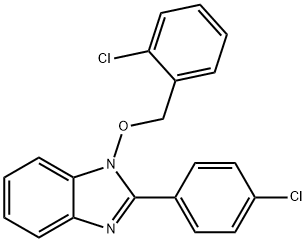 1-[(2-CHLOROBENZYL)OXY]-2-(4-CHLOROPHENYL)-1H-1,3-BENZIMIDAZOLE Struktur