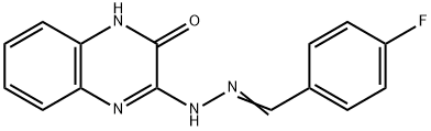 4-FLUOROBENZENECARBALDEHYDE N-(3-OXO-3,4-DIHYDRO-2-QUINOXALINYL)HYDRAZONE Struktur