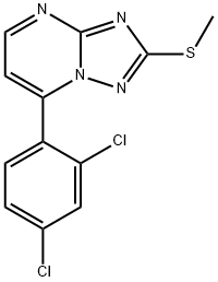 7-(2,4-DICHLOROPHENYL)-2-(METHYLSULFANYL)[1,2,4]TRIAZOLO[1,5-A]PYRIMIDINE Struktur