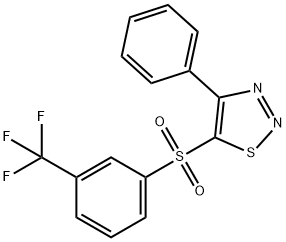 4-PHENYL-1,2,3-THIADIAZOL-5-YL 3-(TRIFLUOROMETHYL)PHENYL SULFONE Struktur