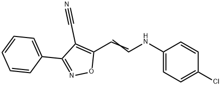 5-[2-(4-CHLOROANILINO)VINYL]-3-PHENYL-4-ISOXAZOLECARBONITRILE Struktur