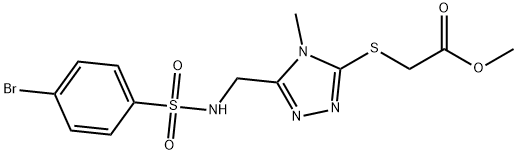 METHYL 2-([5-(([(4-BROMOPHENYL)SULFONYL]AMINO)METHYL)-4-METHYL-4H-1,2,4-TRIAZOL-3-YL]SULFANYL)ACETATE Struktur