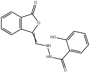 2-HYDROXY-N'-([3-OXO-2-BENZOFURAN-1(3H)-YLIDEN]METHYL)BENZENECARBOHYDRAZIDE Struktur