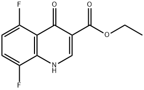 5,8-DIFLUORO-4-OXO-1,4-DIHYDRO-QUINOLINE-3-CARBOXYLIC ACID ETHYL ESTER Struktur