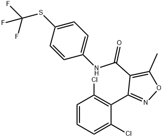 (3-(2,6-DICHLOROPHENYL)-5-METHYLISOXAZOL-4-YL)-N-(4-(TRIFLUOROMETHYLTHIO)PHENYL)FORMAMIDE Struktur