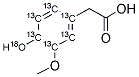 HOMOVANILLIC ACID (RING-13C6, 4-HYDROXY-18O) Struktur