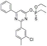 O-[2-(3-CHLORO-4-METHYLPHENYL)-6-PHENYLPYRIMIDIN-4-YL] O-ETHYL ETHYLPHOSPHONOTHIOATE Struktur