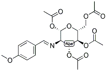 2-(4-METHOXYBENZYLIDENE)IMINO-2-DEOXY-1,3,4,6-TETRA-O-ACETYL-BETA-D-GLUCOPYRANOSE Struktur