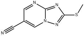 2-(METHYLSULFANYL)[1,2,4]TRIAZOLO[1,5-A]PYRIMIDINE-6-CARBONITRILE Struktur