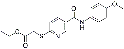 ETHYL 2-((5-[(4-METHOXYANILINO)CARBONYL]-2-PYRIDINYL)SULFANYL)ACETATE Struktur