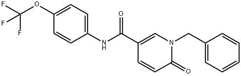 1-BENZYL-6-OXO-N-[4-(TRIFLUOROMETHOXY)PHENYL]-1,6-DIHYDRO-3-PYRIDINECARBOXAMIDE Struktur