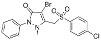 4-BROMO-3-(((4-CHLOROPHENYL)SULFONYL)METHYL)-2-METHYL-1-PHENYL-3-PYRAZOLIN-5-ONE Struktur