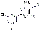 4-AMINO-2-(2,6-DICHLORO-4-PYRIDYL)-6-(METHYLTHIO)PYRIMIDINE-5-CARBONITRILE Struktur