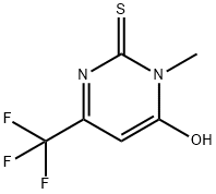 6-HYDROXY-1-METHYL-4-(TRIFLUOROMETHYL)-2(1H)-PYRIMIDINETHIONE Struktur