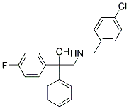 2-[(4-CHLOROBENZYL)AMINO]-1-(4-FLUOROPHENYL)-1-PHENYL-1-ETHANOL Struktur