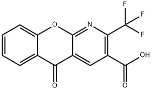 5-OXO-2-(TRIFLUOROMETHYL)-5H-CHROMENO[2,3-B]PYRIDINE-3-CARBOXYLIC ACID Struktur