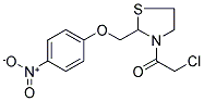 2-CHLORO-1-(2-[(4-NITROPHENOXY)METHYL]-1,3-THIAZOLAN-3-YL)ETHAN-1-ONE Struktur