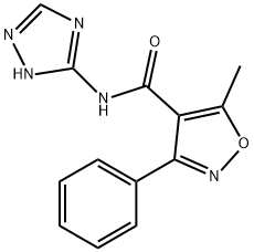 N-(5H-2,3,5-TRIAZOLYL)(5-METHYL-3-PHENYLISOXAZOL-4-YL)FORMAMIDE Struktur