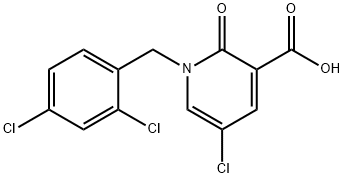 5-CHLORO-1-(2,4-DICHLOROBENZYL)-2-OXO-1,2-DIHYDRO-3-PYRIDINECARBOXYLIC ACID Struktur