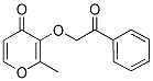 2-METHYL-3-(2-OXO-2-PHENYLETHOXY)-4H-PYRAN-4-ONE Struktur