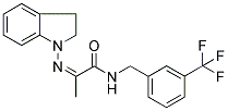 2-(2,3-DIHYDROINDOL-1-YL)IMINO-N-[3-(TRIFLUOROMETHYL)BENZYL]PROPANAMIDE Struktur