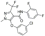 5-(3-CHLOROPHENOXY)-N-(2,4-DIFLUOROPHENYL)-1-METHYL-3-(TRIFLUOROMETHYL)-1H-PYRAZOLE-4-CARBOXAMIDE Struktur