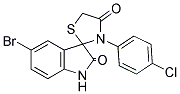 10-BROMO-3-(4-CHLOROPHENYL)SPIRO[1,3-THIAZOLIDINE-2,3'-INDOLINE]-4,7-DIONE Struktur