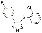 2-CHLOROPHENYL 4-(4-FLUOROPHENYL)-1,2,3-THIADIAZOL-5-YL SULFIDE Struktur